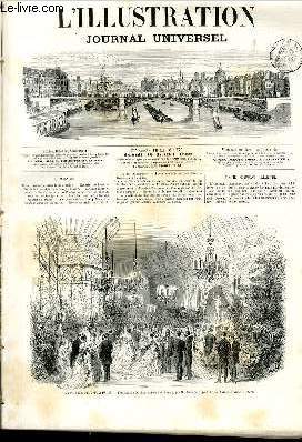 L'ILLUSTRATION JOURNAL UNIVERSEL N 1376-Texte: Revue politique de la semaine. - Courrier de Paris. - Le Cble transatlantique franais (suite). - Voyages excentriques: n Drame au fond de l'Ocan (suite), par M. Richard Cortambert. - Inauguration du ....