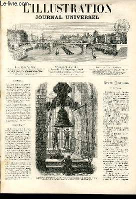 L'ILLUSTRATION JOURNAL UNIVERSEL N 1391-Texte : Revue politique de la semaine. Courrier de Paris. - Voyage de S. M. l'Impratrice en Orient. - Les grves.-Lgendes villageoises : le Drach, par Andr Lo (suite et fin). - L'Isthme de Suez (suite)....