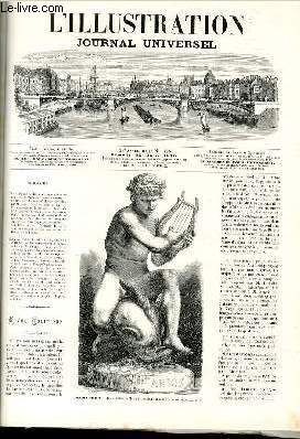 L'ILLUSTRATION JOURNAL UNIVERSEL N 1426-Texte : Revue politique de la semaine. - Courrier de Paris. - Lettres d'Atticus. - Le Brosseur du gnral Hoche, nouvelle, par M. Jules Cauvain (suite et fin). - Le mouvement littraire. Salon de 1870 : oeuvres....