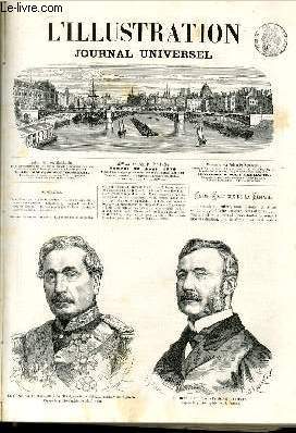 L'ILLUSTRATION JOURNAL UNIVERSEL N 1434-Texte: Revue politique del semaine. - Histoire de la guerre. - Le nouveau ministre. - Reicbshoffen. - La garde mobile au camp de Chlons. - En campagne, par M. Jules Claretie. - Courrier de Paris. - La Mode....