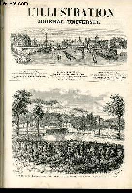 L'ILLUSTRATION JOURNAL UNIVERSEL N 1448-Texte: Revue politique de la semaine. - Documents [diplomatiques. - Dfense de Paris: l'atelier de fabrication des affts de canons  la gare de Lyon et l'atelier de fabrication desballons-poste  la gare d'Orlans