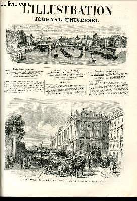 L'ILLUSTRATION JOURNAL UNIVERSEL N 1470-Texte : Revue politique de la semaine. - Les ngociations  Versailles. - Le programme de la Commune. - La guerre civile. - Les vnements de Paris- - Deux membres de la Commune. Versailles.Types et moeurs du......