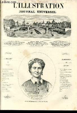 L'ILLUSTRATION JOURNAL UNIVERSEL N 1497-Revue politique de ia semaine.Courrier de Paris.La Salure chez elle : Novembre, par M. Thophile Gautier.Insurrection de Cuba : Le combat de Toro.La crise montaire.Moscou.Gazette du Palais.