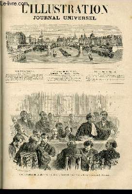 L'ILLUSTRATION JOURNAL UNIVERSEL N 1515-Texte: - Revue politique de la semaine. - Courrier de Paris. - Gazette du Paiais. - La grande crmonie du Thanks-giving,  Londres. - Chronique parlementaire. Le professeur Laugier. La douane et la contrebande....