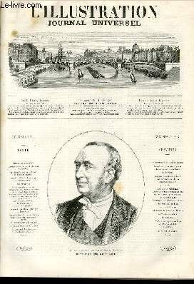 L'ILLUSTRATION JOURNAL UNIVERSEL N 1572-Histoire de la semaine.Courrier de Paris, par M. Philibert Audebrand.On philanthrope, nouvelle par M. Peyremal (suite).Bulletin bibliographique, par M. Jules daretie.Nos gravures :M. de Chasselo