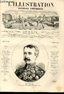 L'ILLUSTRATION JOURNAL UNIVERSEL N 1622-Histoire de la semaine.Courrier de Paris, par M. Philibert Audebrand.Un oiseau de proie parisien, nouvelle par Mme Nellv Lieutier (suite).Nos gravures : L'expdition des Ashautis; Visite du marchal ...