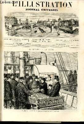 L'ILLUSTRATION JOURNAL UNIVERSEL N 1627-Texte : Histoire de la semaine. - Courrier de Paris, par M. Philibert Audebrand. - Nos gravures : L'incendie de l'Aleazar,  Avignon;'- Les funrailles de Livingstone; - Le Bal de bienfaisance anglo-amricain au...