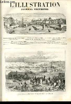 L'ILLUSTRATION JOURNAL UNIVERSEL N 1653-Texte : Histoire de la semaine. - Courrier de Paris, par M. Philibert Audebrand. - Nos gravures : Visite du marchal de Mac-Mahon au plateau de Chtillon; - Les ftes d'Eclimont;-L'inondation dans le midi.....