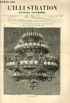 L'ILLUSTRATION JOURNAL UNIVERSEL N 1663-Texte : Histoire de la semaine. - Courrier de Paris, par M. Philibert Audebrand. - Hiyotoko, nouvelle japonaise, par M. Peyremal (suite). - Nos gravures : Le grand escalier du nouvel Opra; - Le lustre; - Le ......