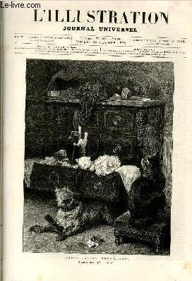 L'ILLUSTRATION JOURNAL UNIVERSEL N 1669-Texte : Histoire de la semaine. - Courrier de Paris, par M. Philibert Audebrand - Nos gravures : Achille Ricourt; - Installation provisoire; - Le royaume de Dakar; - Dom Guranger; - L'enterrement d'un suicid.....