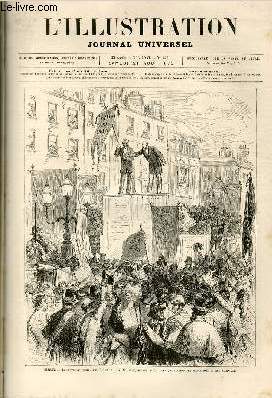 L'ILLUSTRATION JOURNAL UNIVERSEL N 1695-exte : Histoire de la semaine. - Courrier de Paris, par M. Philibert Audebrand - Nos gravures : Le centenaire d'O'Con-neH; - Le Castalia; - Le Congrs de gographie; - Le rgiment qui passe, tableau de M. Dtaill