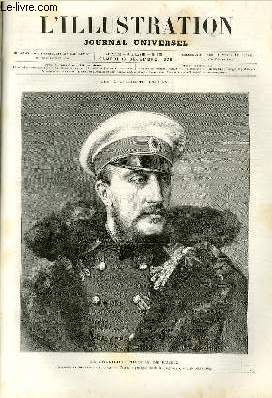 L'ILLUSTRATION JOURNAL UNIVERSEL N 1764 - Histoire de la semaine - Courrier de Paris - 