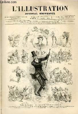 L'ILLUSTRATION JOURNAL UNIVERSEL N 1778- Histoire de la semaine - Courrier de Paris - les thatres - les tablettes du sphinx - les affaires - les faits divers - petite gazette - rbus - 
