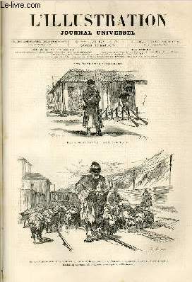 L'ILLUSTRATION JOURNAL UNIVERSEL N 1786 - histoire de la semaine - courrier de Paris - Gravures : les vnements d'Orient ; l'incendie de la cathdrale de Metz ; la libert de la presse en Turquie ; prliminaires de combat - 
