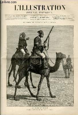 L'ILLUSTRATION JOURNAL UNIVERSEL N 2140 + SUPPLEMENT - Gravures : La guerre au Soudan : la cavalerie gyptienne monte  dos de chameaux - M. du Moncel - M. de Durfort de Civrac - le gnral de Wimpffen - M. le gnral Borel - M. Ulmann - M. Auguste Bonh