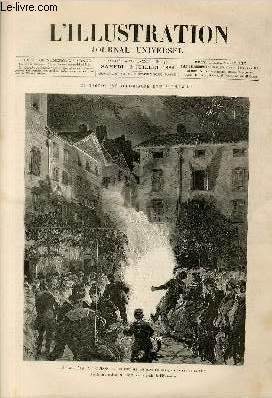 L'ILLUSTRATION JOURNAL UNIVERSEL N 2159 :Gravures : Le cholra  Toulon et en France : les feux allums dans les rues - remise de la statue de la libert au ministre des Etats-Unis - le chateau de Vianden, berceau de la famille royale de Hollande -......