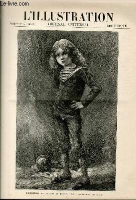 L'ILLUSTRATION JOURNAL UNIVERSEL N 2196-Gravures : l'exposition des oeuvres de Bastien-Lepage : portrait de Jules Watelet - l'expdition franaise dans l'Extrme Orient - l'exposition universelle d'Anvers - les nouvelles acquisitions du muse du Louvre..