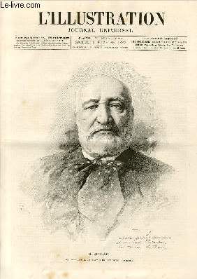 L'ILLUSTRATION JOURNAL UNIVERSEL N 2293-Gravures : M. Alphand : directeur gnral des travaux de l'exposition universelle - au bal de l'opra - au cirque d'hiver : le bandit - M. Charles Toch - planche illustre 80xm X 60cm reprsentant l'exposition...