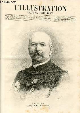 L'ILLUSTRATION JOURNAL UNIVERSEL N 2323-Gravures : le gnral Brart commandant en chef du 17 corps d'arme - carte de la partie de la rgion mobilise ou auront lieu les manoeuvres du 17 corps - la mobilisation du 17 corpos d'arme - l'exprience....