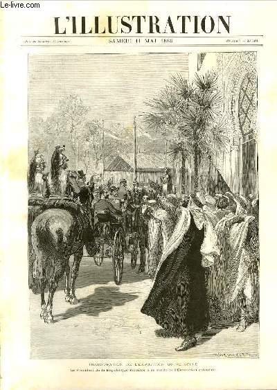 L'ILLUSTRATION JOURNAL UNIVERSEL N 2411 - Gravures: inauguration de l'exposition universelle, le president de la republique acclam  sa sortie de l'Exposition coloniale par Bellenger - le centenaire de 1789  Versailles, la ceremonie commmorative de..