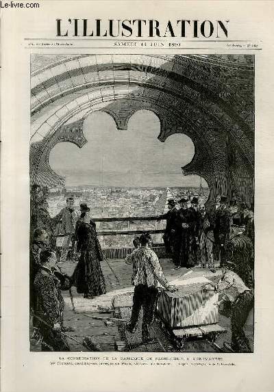 L'ILLUSTRATION JOURNAL UNIVERSEL N 2468 - Gravures: la conscration de la basilique du sacr-coeur,  Montmartre, Mgr Richard, cardinal-archeveque de Paris, visitant les travaux d'apres une photographie de M. Durandelle - le representation des 