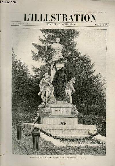 L'ILLUSTRATION JOURNAL UNIVERSEL N 2477 - Gravures: le tombeau de l'amiral Courbet dans le cimetiere d'Abbeville pho. Meys - les manoeuvres militaires  la frontire, les chasseurs alpins  l'assaut du pic de Saint-Agnes, prs de Menton par E.A. Tilly...