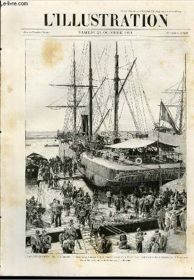 L'ILLUSTRATION JOURNAL UNIVERSEL N 2539 - Gravures: l'instruction de l'Yemen, embarquement des troupes turques  bord des transports de l'amiraut,  Smyrne par H.Thiriat - formation d'un nouveau corps de troupe indigne en Algerie, les Mharistes....