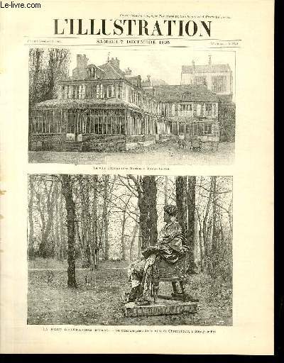 L'ILLUSTRATION JOURNAL UNIVERSEL N 2754 - Gravures: la mort d'Alexandre Dumas, un coin du parc de la villa de Champflour,  Marly-le-Roi par E.Tilly - les fianailles du prince Emmanuel d'Orleans et de la princesse Henriette de Belgique - toilette porte