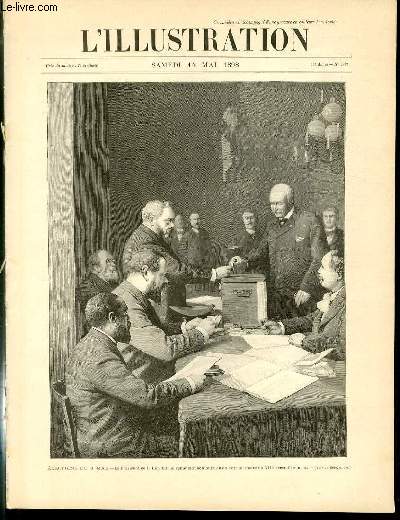 L'ILLUSTRATION JOURNAL UNIVERSEL N 2881 - Gravures: elections du 8 mai, le Prsident de la Rpublique remettant son bulletin de vote au maire du VIIIe arrondissement par H.Thiriat - la famine  Cuba d'apres des photographies par le 