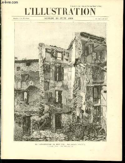 L'ILLUSTRATION JOURNAL UNIVERSEL N 2886 - Gravures: la catastrophe de Biot, les maisons crouls, photographie de Giletta - la mobilisation amricaine  Tampa / Articles: la femme amricaine et la guerre par V.Gribaydoff - la guerre hispano-amricaine..