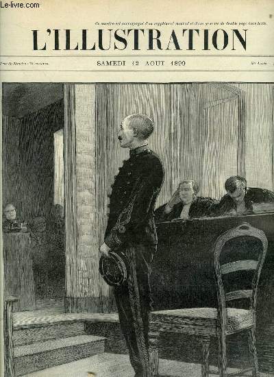 L'ILLUSTRATION JOURNAL UNIVERSEL N 2946 - L'affaire Dreyfus a Rennes, La catastrophe de Juvisy, Une audience impriale a Pkin, Le dluge par Flix Duquesnel