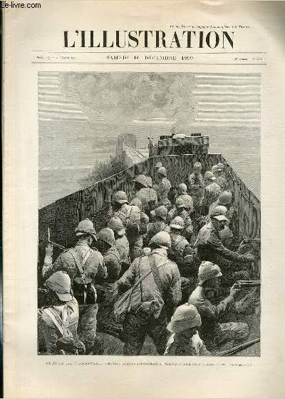 L'ILLUSTRATION JOURNAL UNIVERSEL N 2964 - Gravures: guerre de transvaal, soldats anglais combattant  l'intrieur d'un train blind par Bellenger - Damas, fete musulmane le lendemain de la 