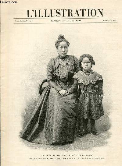 L'ILLUSTRATION JOURNAL UNIVERSEL N 3040 - Gravures: la reine Ranavalo et sa niece Marie-Louise, photographie prise  Alger, pour l'Illustration, par M.Geiser, la veille du dpart de la Reine pour la France - l'enlevement de la reine de Madagascar en 1897