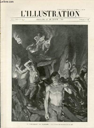 L'ILLUSTRATION JOURNAL UNIVERSEL N 3048 - Gravures: le percement du simplon,  2.000 mtres au-dessous du sol - la performance au travail par Michael - le proces de Lord Russell  Londres, Lord Russell coutant la lecture de la sentence..