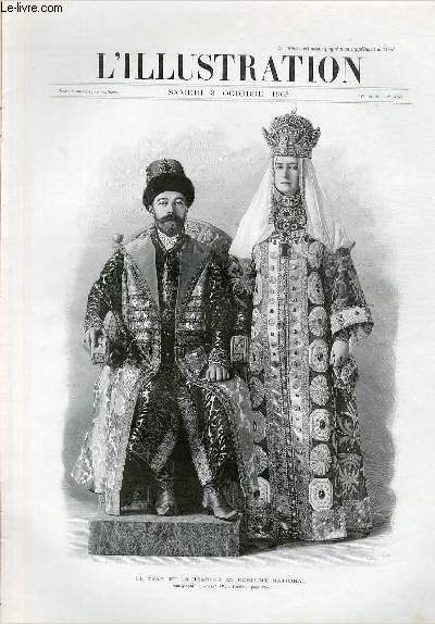 L'ILLUSTRATION JOURNAL UNIVERSEL N 3162 - Gravures: le tsar et la tsarine en costume national, photographie Levitzky - les evenements du Maroc,  Oudjda, une victoire des troupes du Sultan par Scott - retour de peche, tableau de Hans Bartels..