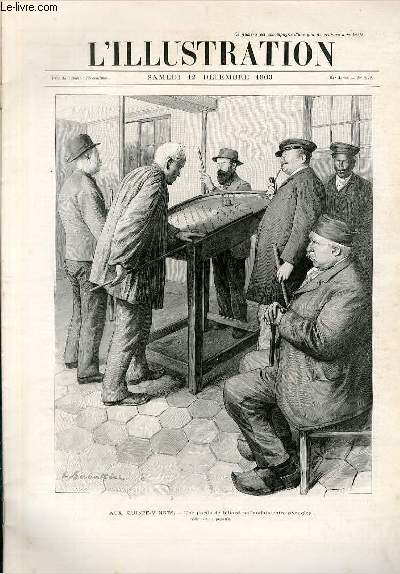 L'ILLUSTRATION JOURNAL UNIVERSEL N 3172 - Gravures: aux quinze-vingts, une partie de billard hollandais entre aveugles par L.Sabattier - arme japonaise, le 42e rgiment de la garde  Tokio - le prix Nobel de 100.000 francs (pour la plysique) dcern aux