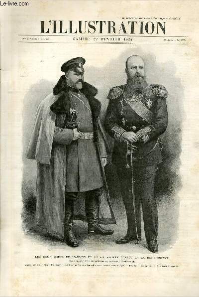 L'ILLUSTRATION JOURNAL UNIVERSEL N 3183 - Gravures: les deux chefs de l'arme et de la flotte russes en extrme-orient, le gnral Kouropatkine et l'amiral Makharof - la guerre russo-japonaise,  Port-Arthur, huit jours avant l'ouverture des hostilits..