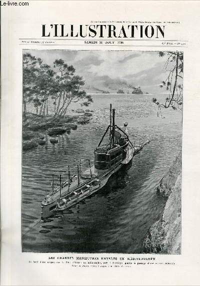 L'ILLUSTRATION JOURNAL UNIVERSEL N 3311 - Gravures: les grandes manoeuvres navales en Mditerrane, dessin de Kupka - la flotte que la mer englouti chaque anne par Henri Rudaux -  Dinard: l'heure du th sur la terrasse du 