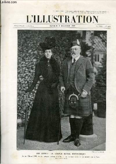 L'ILLUSTRATION JOURNAL UNIVERSEL N 3337 - Gravures: Nos hotes: le couple royal britannique (photo de W. et D. Downey) - fminisme pratique, le cours de coupe  l'Universit des 