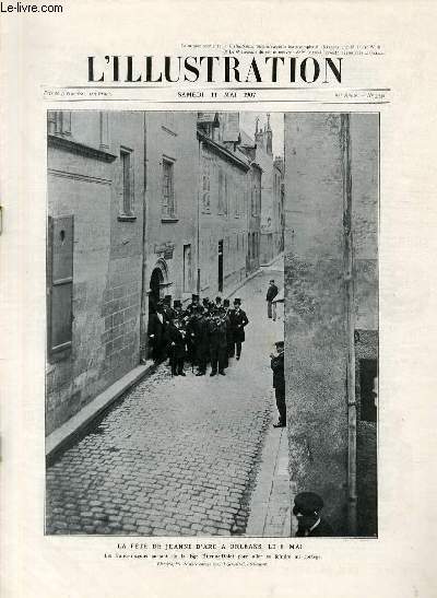 L'ILLUSTRATION JOURNAL UNIVERSEL N 3350 - Gravures: la fete de Jeanne d'Arc  Orlans, le 8 mai (photo de Gervais-Courtellemont) - la mission d'Etudes de la maladie du sommeil au Congo franais - les saloms de Richard Strauss - le congrs des tudiants