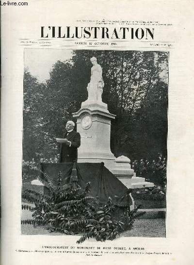 L'ILLUSTRATION JOURNAL UNIVERSEL N 3372 - Gravures: l'inauguration du monument de Ren Goblet,  Amiens (photo de L.Hacquart) - l' 