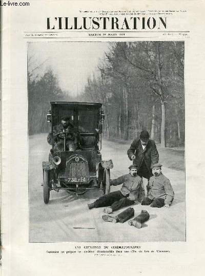 L'ILLUSTRATION JOURNAL UNIVERSEL N 3396 - Gravures: les coulisses du cinmatographe - fac-simils d'une assignation devant le tribunal civil avant et aprs la rforme du 