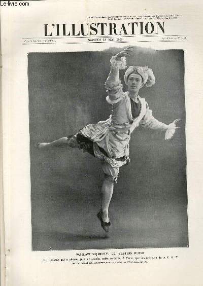 L'ILLUSTRATION JOURNAL UNIVERSEL N 3456 - Gravures: Waslaw Nijinsky, le vestris russe (photo de Ch.Gerschel) - Miss Isadora Duncan par A.-F. Gorguet / Articles: le nouveau rgne en Turquie - le beau rve d'Isadora Duncan par G.B. - les funrailles..