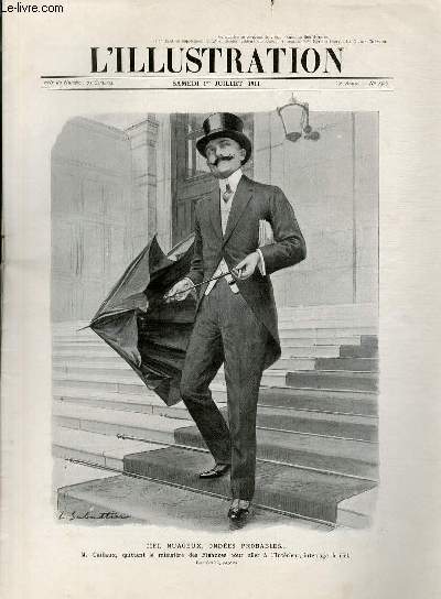 L'ILLUSTRATION JOURNAL UNIVERSEL N 3566 - Gravures: ciel nuageux, ondes probables.. par L.Sabattier - pendant la proclamation, le roi et la reine  leurs chaires d'Etat (photo de Sir Benjamin Stone) - le couronnement de George V  Westminster, dessin..