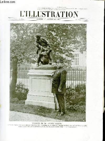 L'ILLUSTRATION JOURNAL UNIVERSEL N 3688 - Gardien de sa propre statue -  l'Institut Pasteur, dont on va clbrer le 25e anniversaire: le concierge de l'tablissement, Jean-Baptiste Jupille (vaccin par Pasteur en 1885) devant son monument..