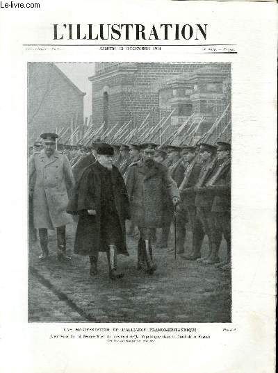 L'ILLUSTRATION JOURNAL UNIVERSEL N 3745 - Une manifestation de l'alliance franco-britannique - l'entrevue du roi George V et du prsident de la Rpublique dans le Nord de la France.