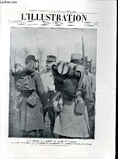 L'ILLUSTRATION JOURNAL UNIVERSEL N 3765 - Deux braves de l'arme de Meuse et Moselle, l'inspection par le gnral Joffre des armes de l'Est, groupes sous le Commandement du gnral Dubail.