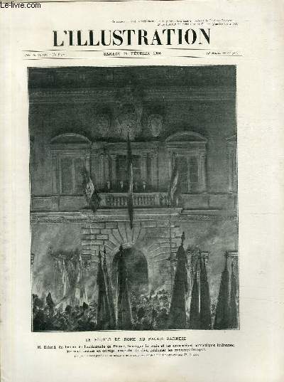 L'ILLUSTRATION JOURNAL UNIVERSEL N 3807 - Le peuple de Rome au palais Farnse.