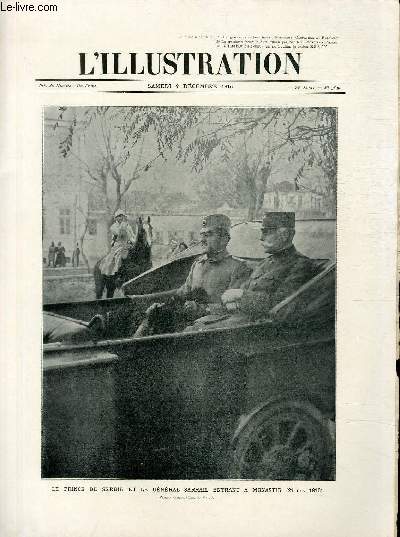 L'ILLUSTRATION JOURNAL UNIVERSEL N 3849 - Le prince de Serbie et le gnral Sarrail entrant  Monastir (21 nov.1916) -