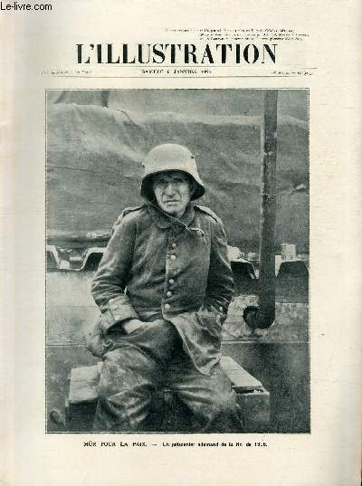 L'ILLUSTRATION JOURNAL UNIVERSEL N 3853 - Mr pour la paix, un prisonnier allemand de la fin de 1916.